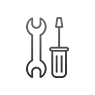 grey tools logo for Simply Plumbing in Point Cook