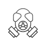 Gas mask logo for Simply Plumbing in Point Cook